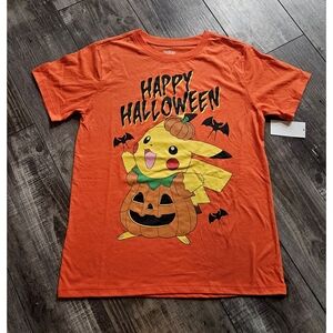 NWT* POKEMON Pikachu Halloween Pumpkin Costume Tee Kids Size XL